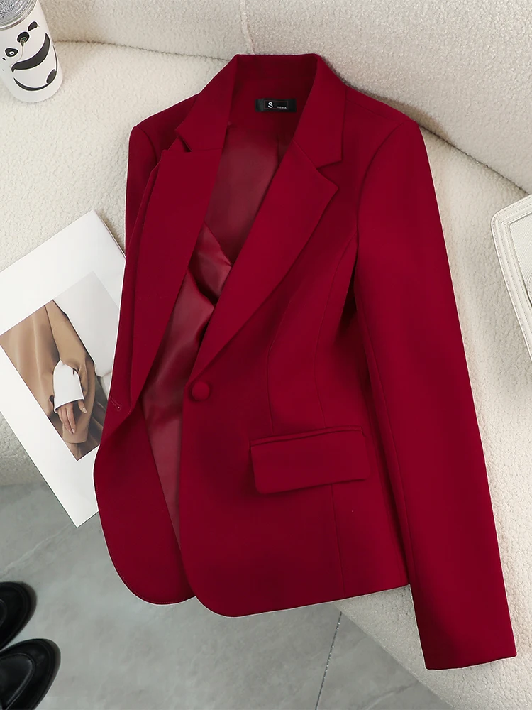Women'S Green Formal Wear - Blazer da donna da donna rosso