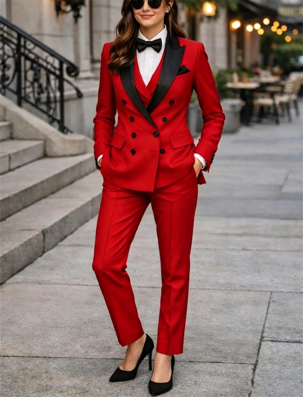 Women Formal Wear Vest - Completo da Donna Doppiopetto 3 Pezzi