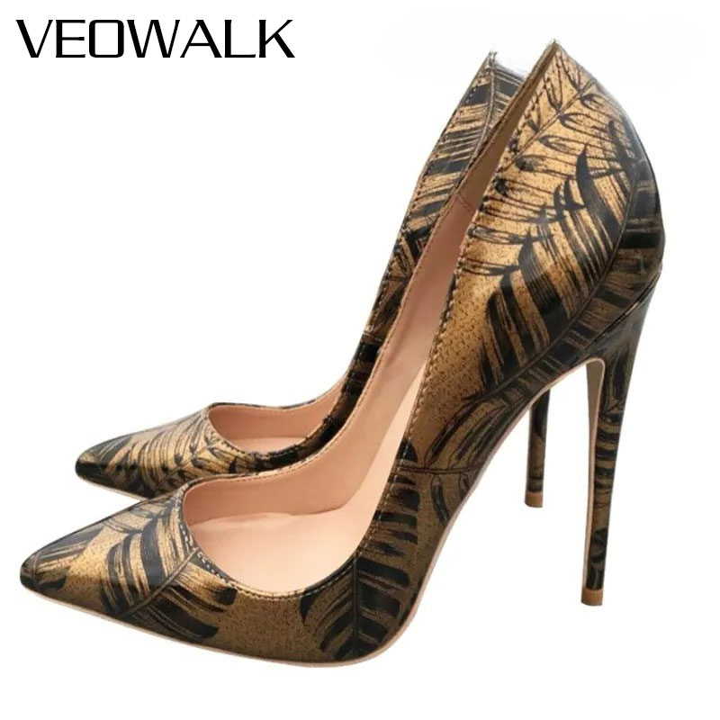 Women Formal Wear Heels - Veowalk Décolleté da donna con motivo