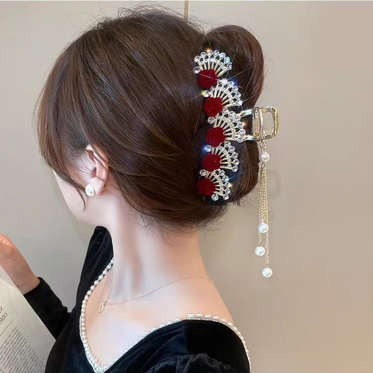 Women'S Formal Wear Accessories - Fermaglio per Capelli Vintage Rosso con