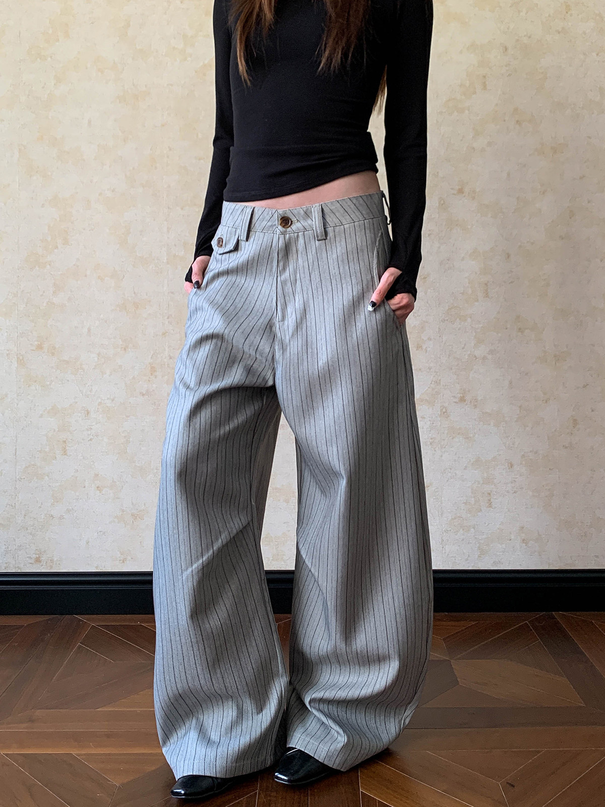 Tailored Trouser Wide - Pantaloni Casual a Gamba Larga con