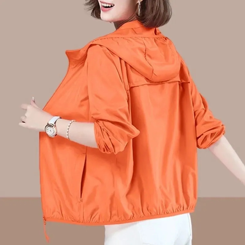Large Women'S Formal Wear - Cappotto da donna con protezione solare,