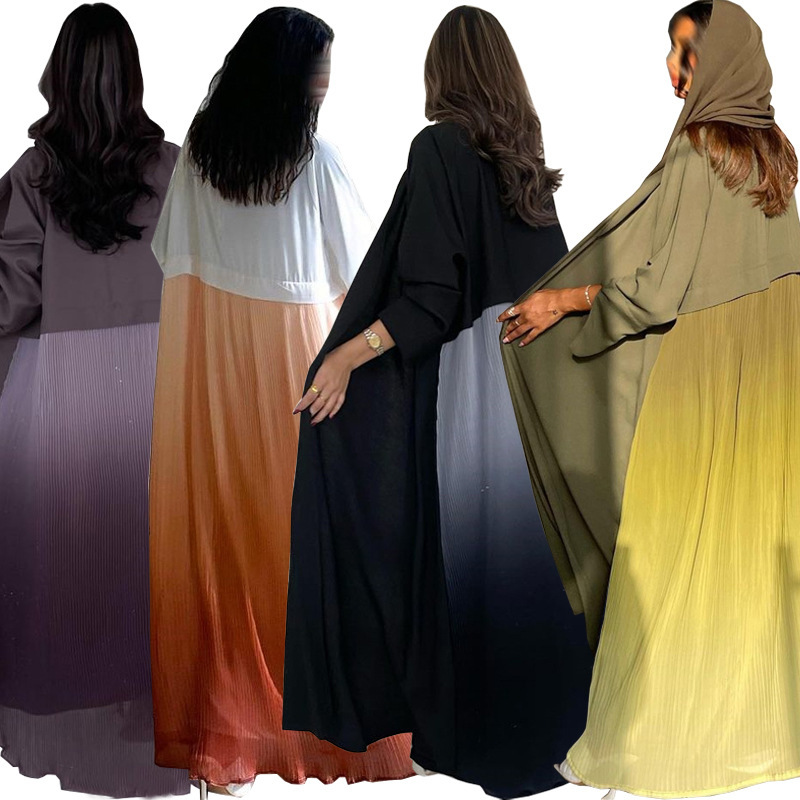 Women Formal Wear Stitching - Abito Abaya Plissettato per Donne Musulmane,