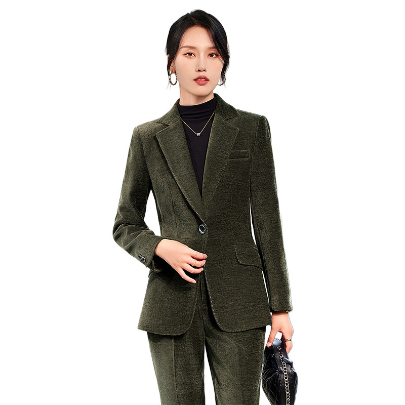 2024 autunno nuovo velluto a c - Women'S Green Formal Wear recensione e prezzo