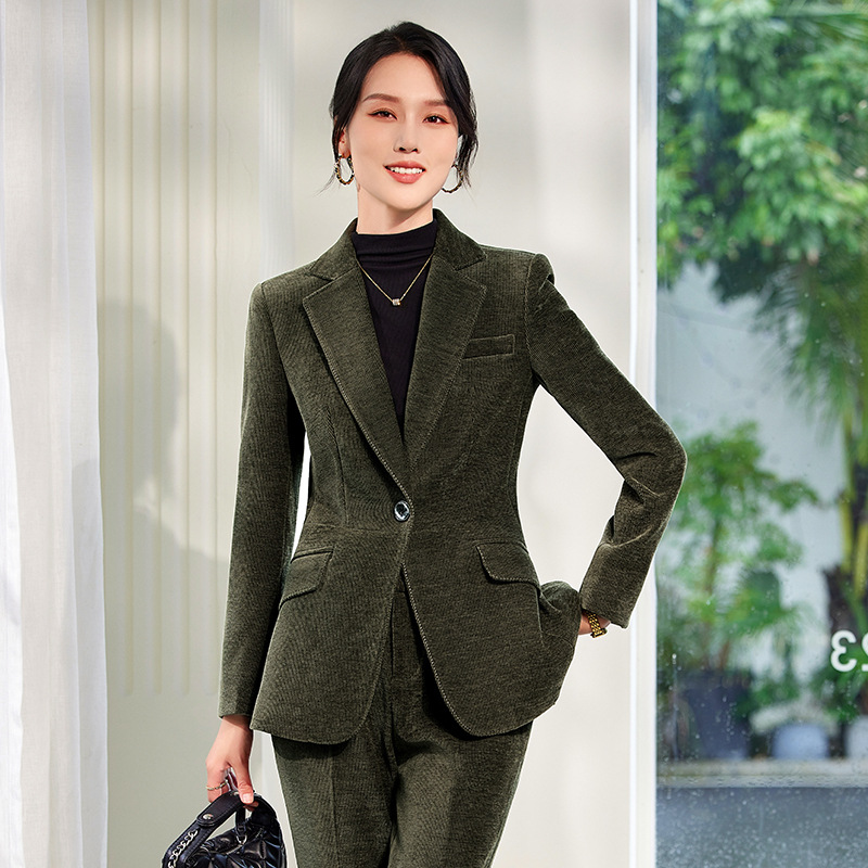 2024 autunno nuovo velluto a c - Women'S Green Formal Wear recensione e prezzo