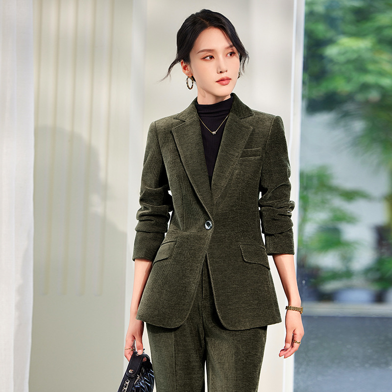 2024 autunno nuovo velluto a c - Women'S Green Formal Wear recensione e prezzo