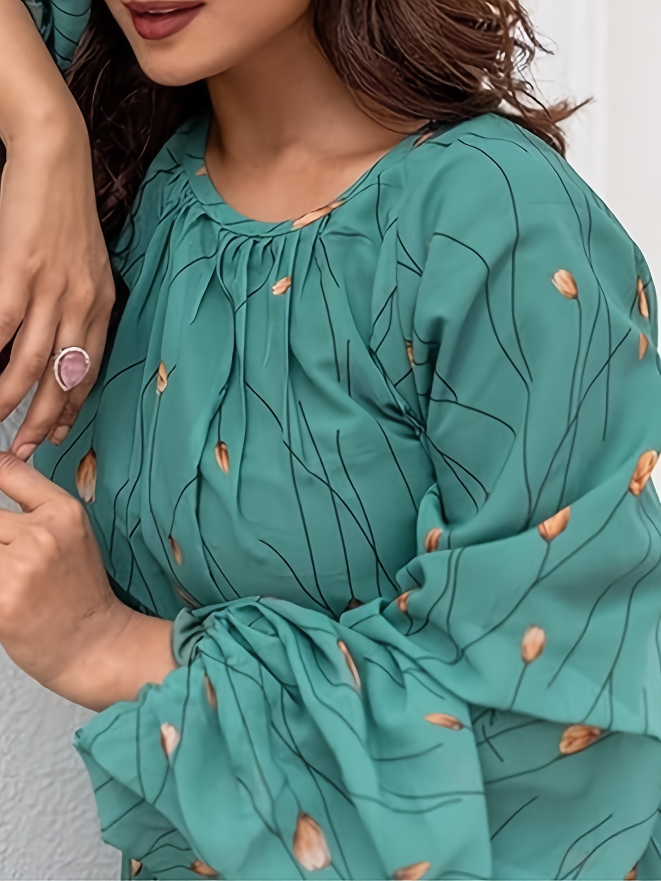 Elegante Abito Lungo Floreale  - Women'S Green Formal Wear recensione e prezzo