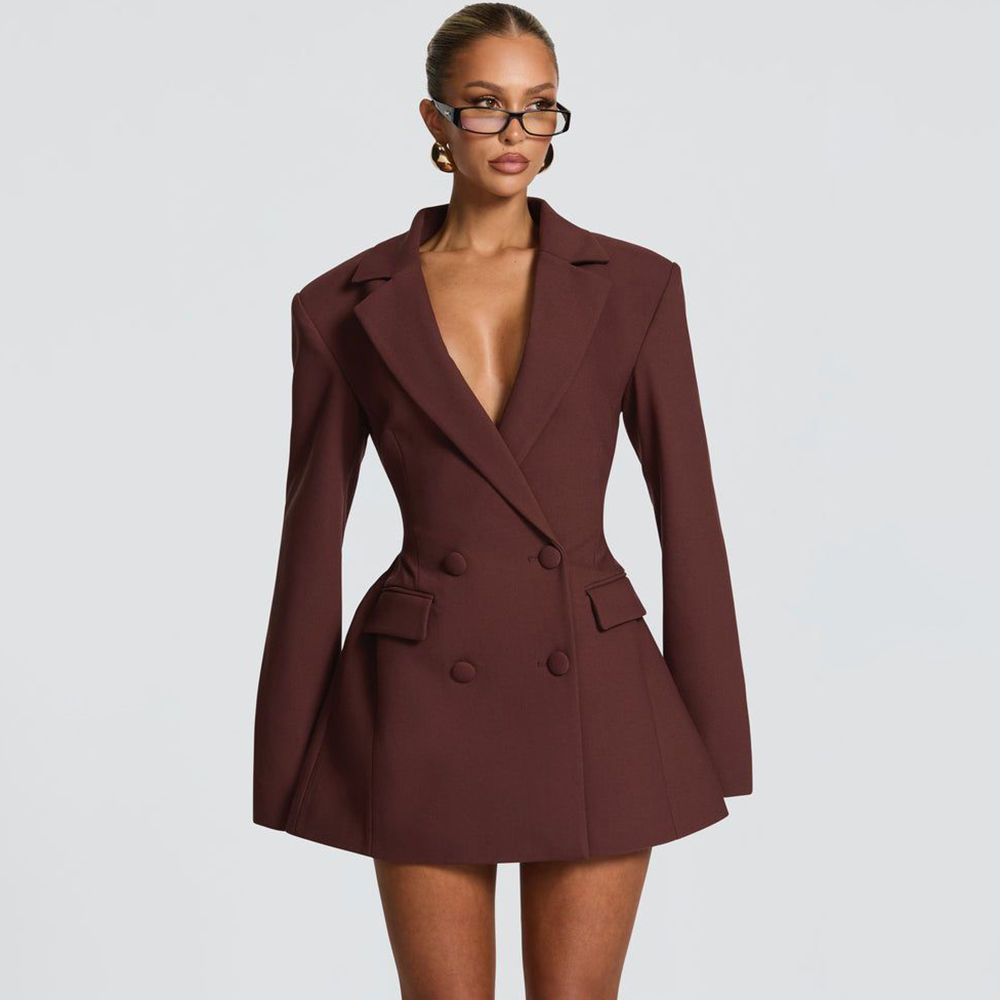 Elegante Abito Blazer Marrone  - Women Formal Wear For Party recensione e prezzo