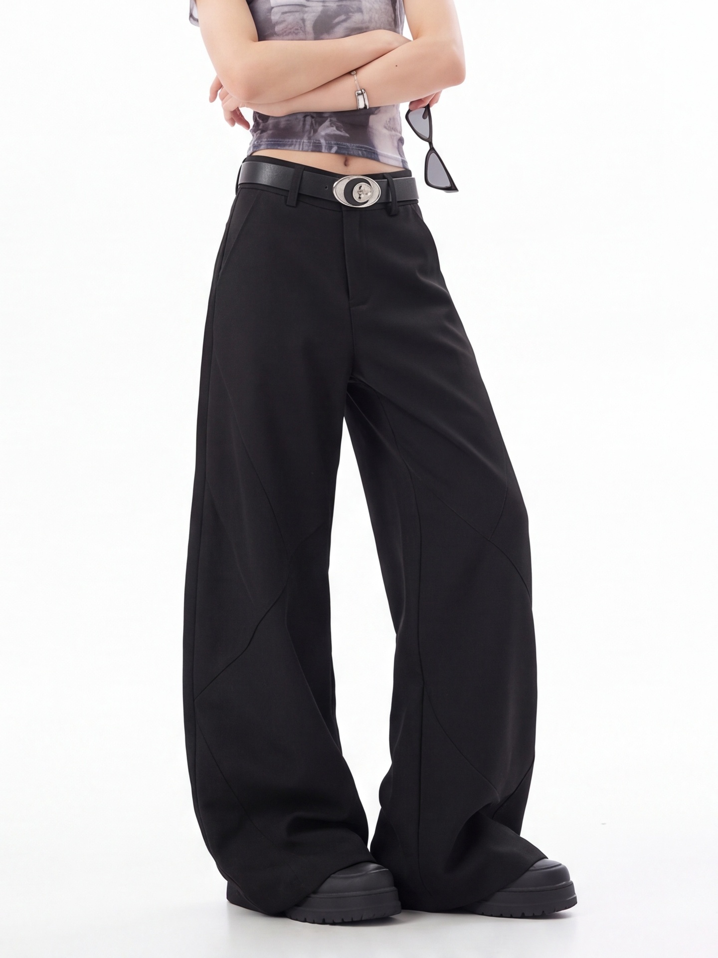 Pantaloni Neri a Vita Alta per - Tailored Trouser Wide recensione e prezzo