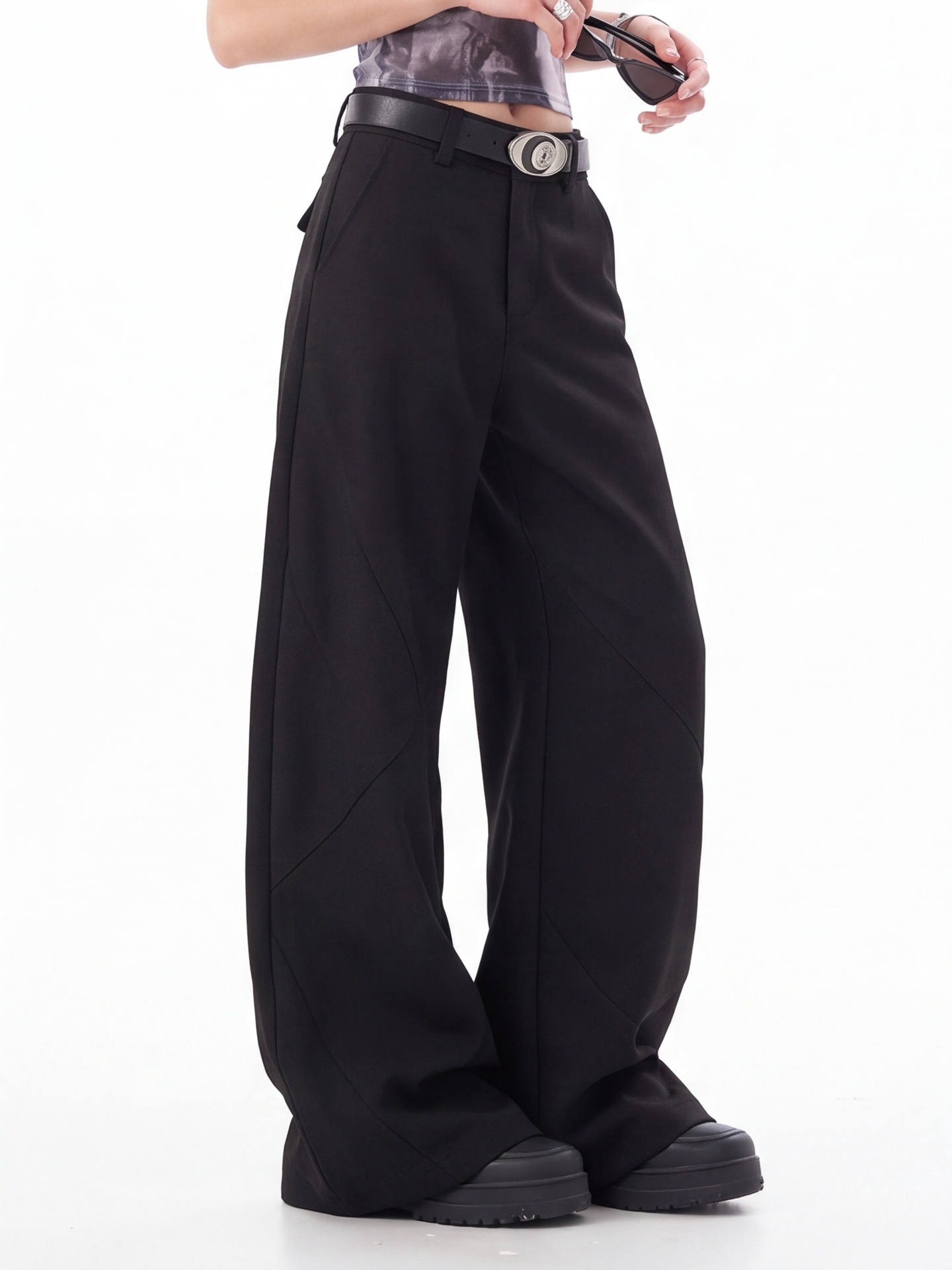 Pantaloni Neri a Vita Alta per - Tailored Trouser Wide recensione e prezzo