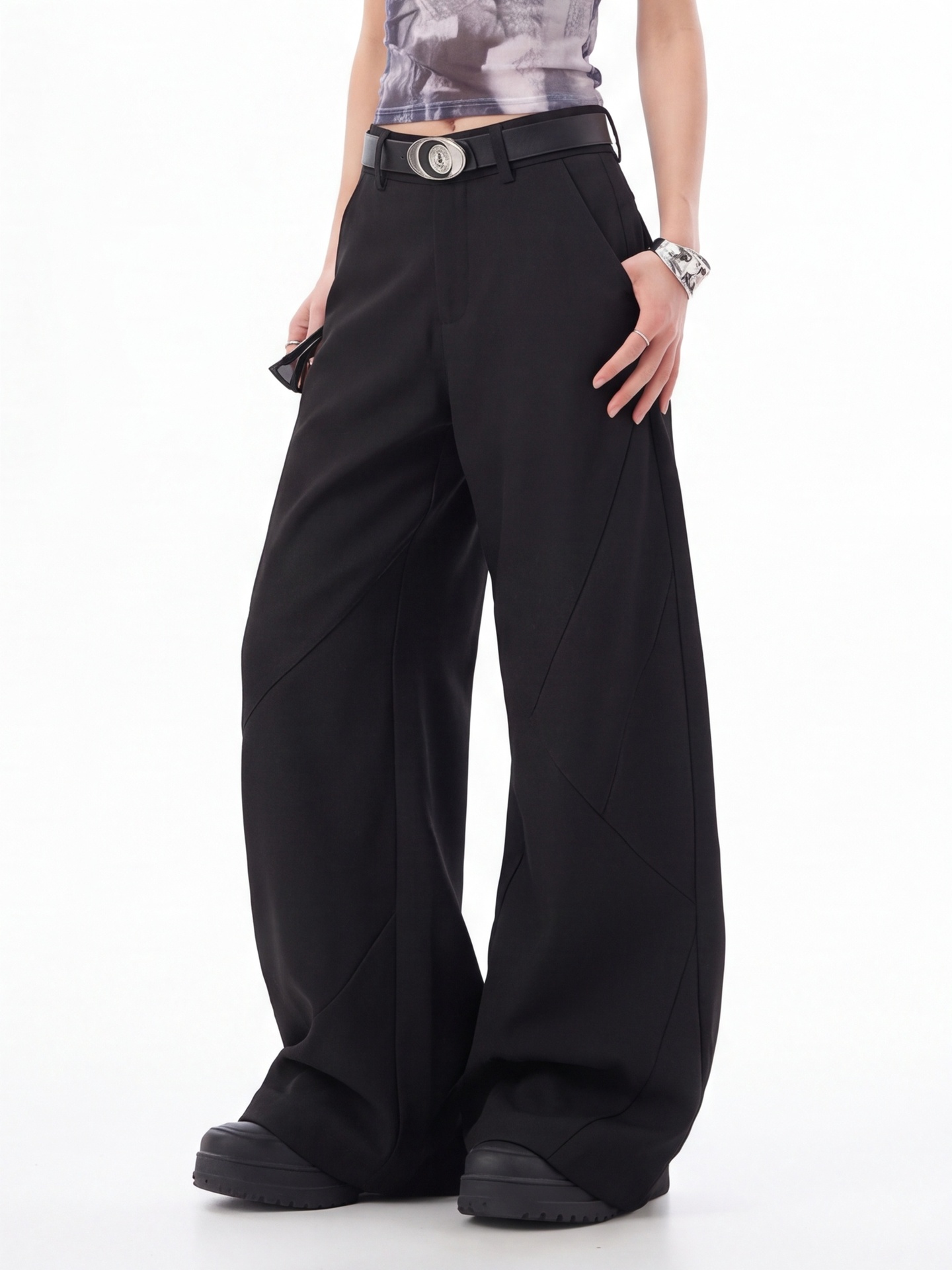 Pantaloni Neri a Vita Alta per - Tailored Trouser Wide recensione e prezzo
